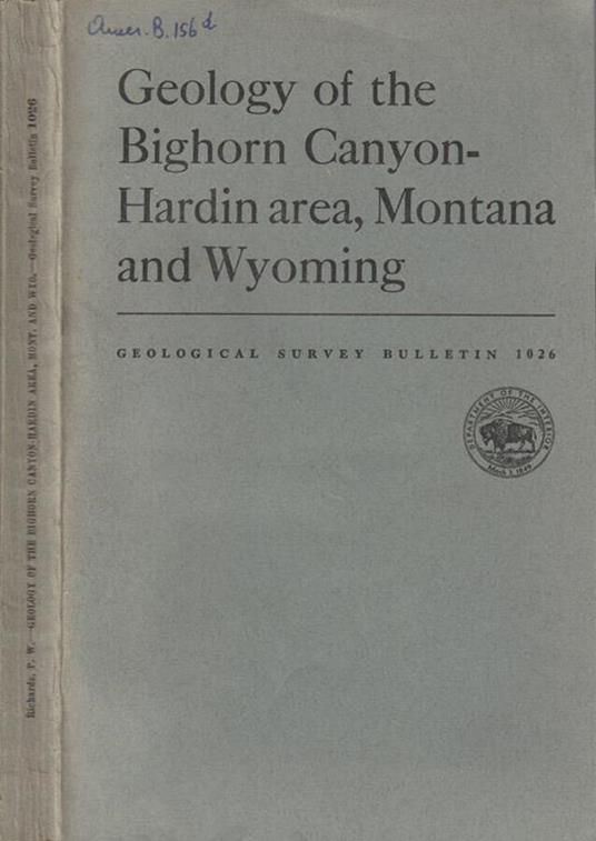 Geology of the Bighorn Canyon-Hardin area, Montana and Wyoming - copertina