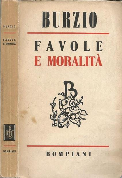 Favole e moralità - Filippo Burzio - copertina