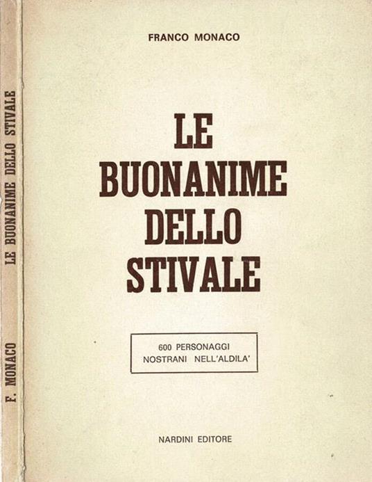 Le buonanime dello Stivale - Franco Monaco - copertina