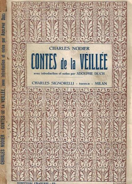 Contes de la Veillee - Charles Nodier - copertina