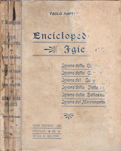 Enciclopedia igienica popolare - Paolo Mantegazza - copertina