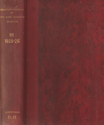 Proceedings of the American Academy of Arts and Sciences - Angelico da Civitavecchia - copertina