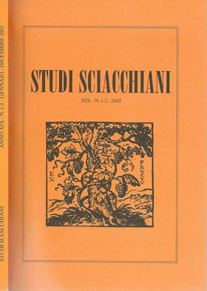 Studi sciacchiani XIX-N.1-2-2003 - copertina