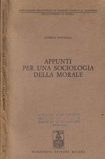 Appunti per una sociologia della morale