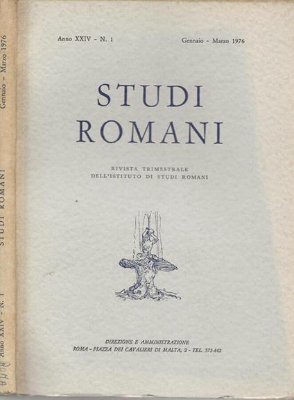 Studi romani Anno XXIV-n.1-1976 - copertina