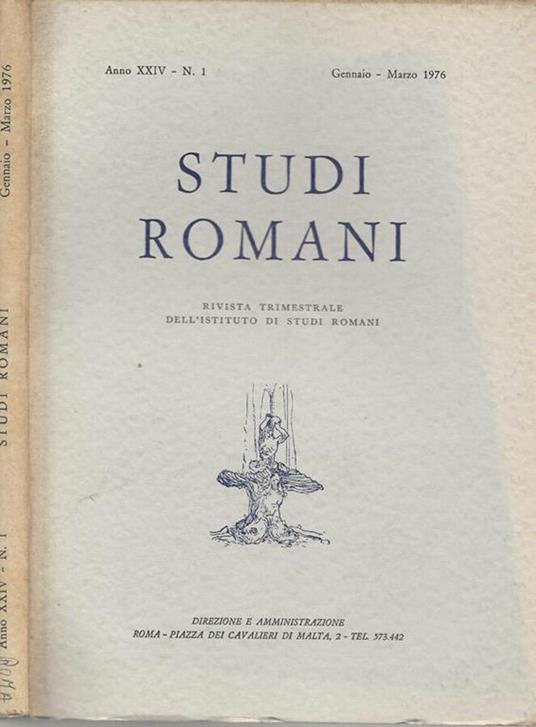 Studi romani Anno XXIV-n.1-1976 - copertina