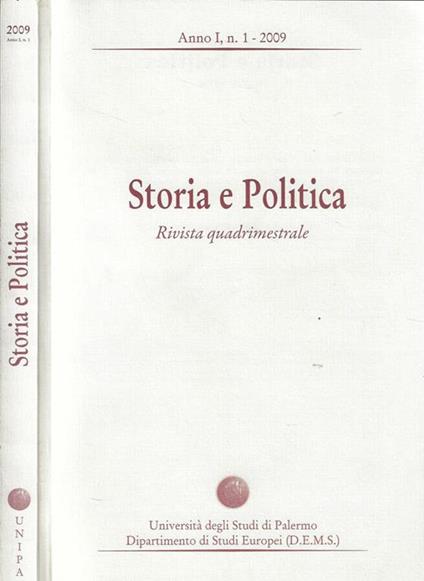 Storia e politica anno I N. 1, 2009 - Eugenio Guccione - copertina