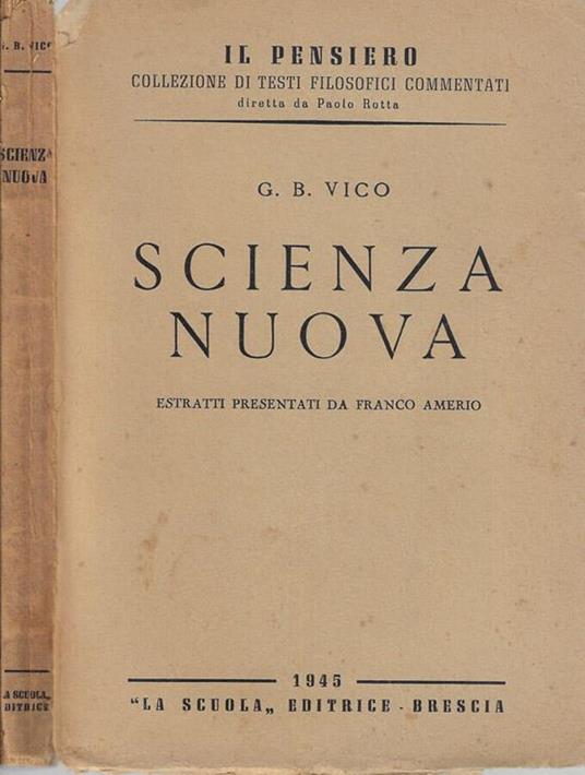 Scienza nuova - Giovanni B. De Vico - copertina