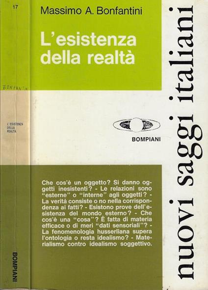 L' esistenza della realtà - Massimo A. Bonfantini - copertina