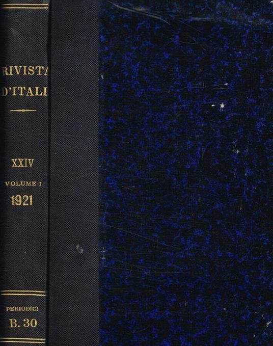Rivista d'italia anno XXIV, vol.1, 1921 - copertina