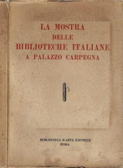 La Mostra delle Biblioteche Italiane a Palazzo Carpegna - copertina