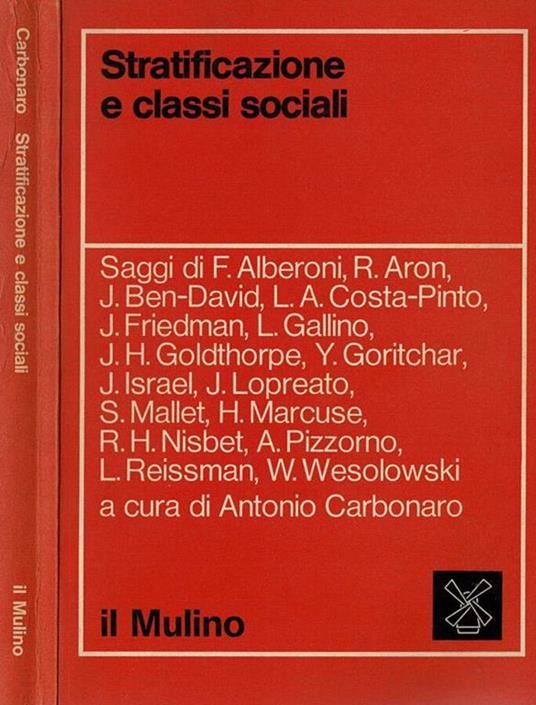 Stratificazione e classi sociali - Antonio Carbonaro - copertina