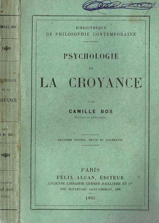 Psychologie de la Croyance - copertina