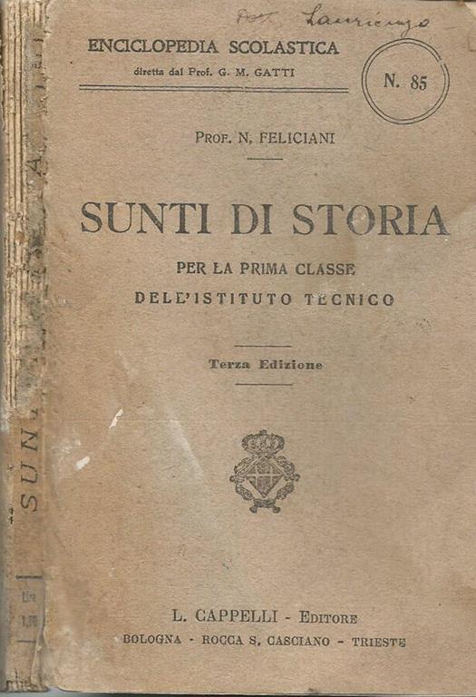 Sunti di storia - copertina