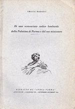 Di uno sconosciuto codice lombardo dalla Palatina di Parma e del suo miniatore