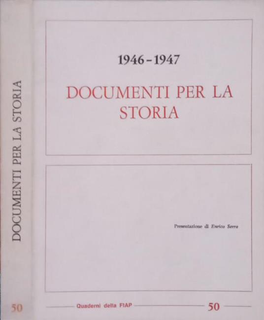 1946-1947 Documenti per la storia - copertina