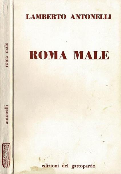 Roma male - Lamberto Antonelli - copertina