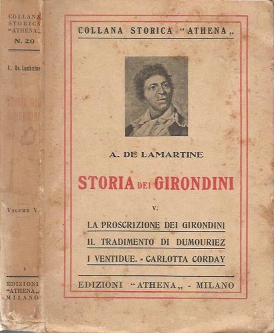 Storia dei Girondini - Vol. V - Alphonse de Lamartine - copertina