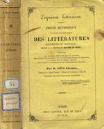 Precis methodique de l'histoire ancienne et moderne des litteratures européennes et orientales