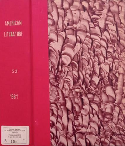 American Literature , Vol.53 N.1,2,3,4 1981 - copertina