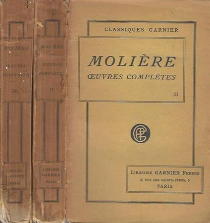 Oeuvres completes de Moliere - Vol. II, III - copertina