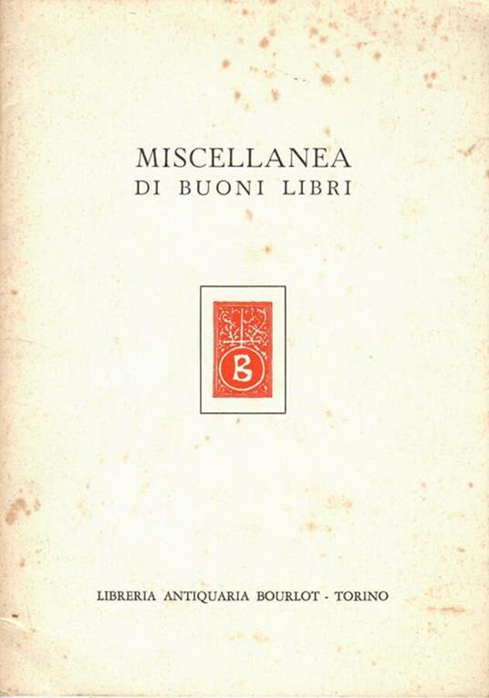 Miscellanea di buoni libri - copertina