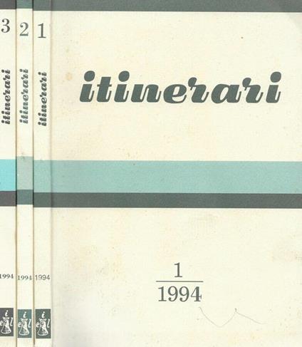 Itinerari 1,2,3 -1994 - copertina