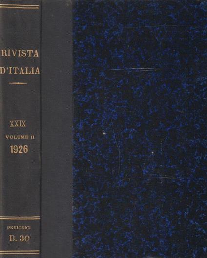 Rivista d'Italia - Anno XXIX - Volume II - Angelico da Civitavecchia - copertina