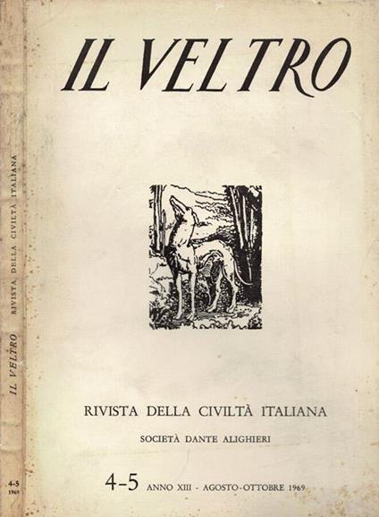 Il Veltro - 1969, n. 4-5 - copertina