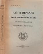 Atti e Memorie della Società Tiburtina di Storia e d'Arte già Accademia degli Agevoli e Colonia degli Arcadi Sibillini