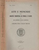 Atti e Memorie della Società Tiburtina di Storia e d'Arte già Accademia degli Agevoli e Colonia degli Arcadi Sibillini