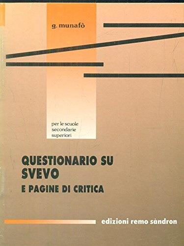 Questionario su svevo e pagine di critica - Gaetano Munafò - copertina