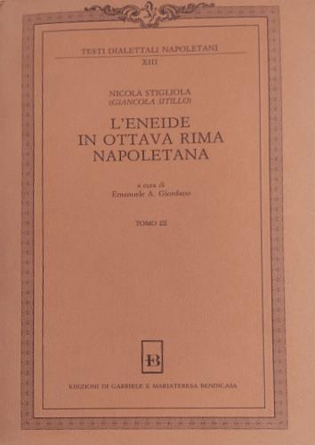 L' Eneide in ottava rima napoletana. Tomo III - copertina