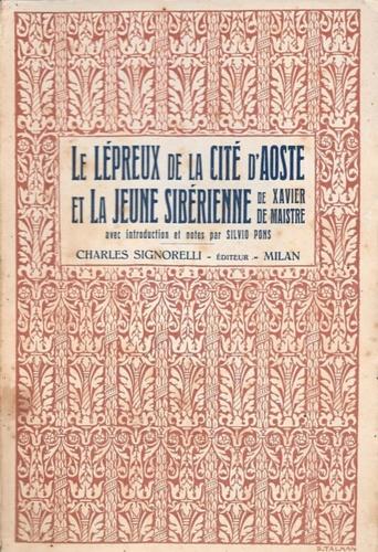 Le lépreux de la cité d'Aoste et la jeune sibérienne - Xavier de Maistre - copertina