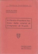 Il primo anno di vita del Partito Popolare Italiano. Dalle origini al Congresso di Napoli