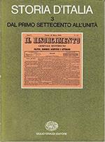 Storia d'Italia. Vol. 3: Dal primo Settecento all'Unità