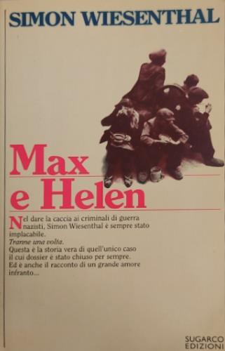 Max e Helen - Simon Wiesenthal - copertina