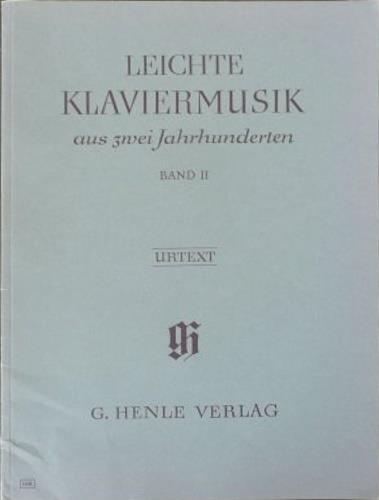 Leichte Klaviermusik aus zwei Jahrunderten. Band II. Fingeratz von Hans Martin Theo - copertina