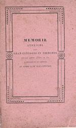 Memorie storiche del gran contagio in Piemonte negli anni 1630. e 31. E specialmente del medesimo in Chieri e ne' suoi contorni raccolte e pubblicate per la solennità secolare celebrata in questa citta in onor di Maria SS.ma delle Grazie addi 1. 2. e