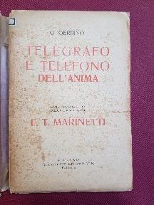 Telegrafo e telefono dell’anima. Con norme e regolamento di F.T. Marinetti - copertina