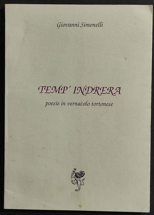 Temp' Indrera - Giovanni Scimonello - copertina
