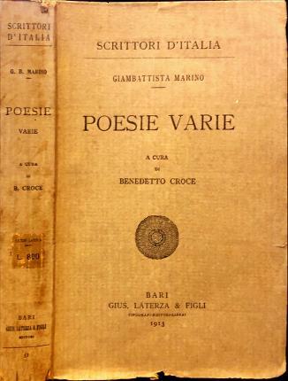 Poesie varie. Giambattista Marino - Giambattista Marino - copertina