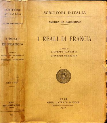 I reali di Francia - Andrea da Barberino - copertina