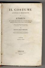 Il Costume antico e moderno (...)Edizione seconda riveduta ed accresciuta. Asia. Volume VI. (Costume degli abitatori di Ponto, de' Cappadoci, de Colchi, degli Iberi, degli Albanesi, degli antichi Armeni, l'Armenia minore, Assiria, Babilonia e Media,