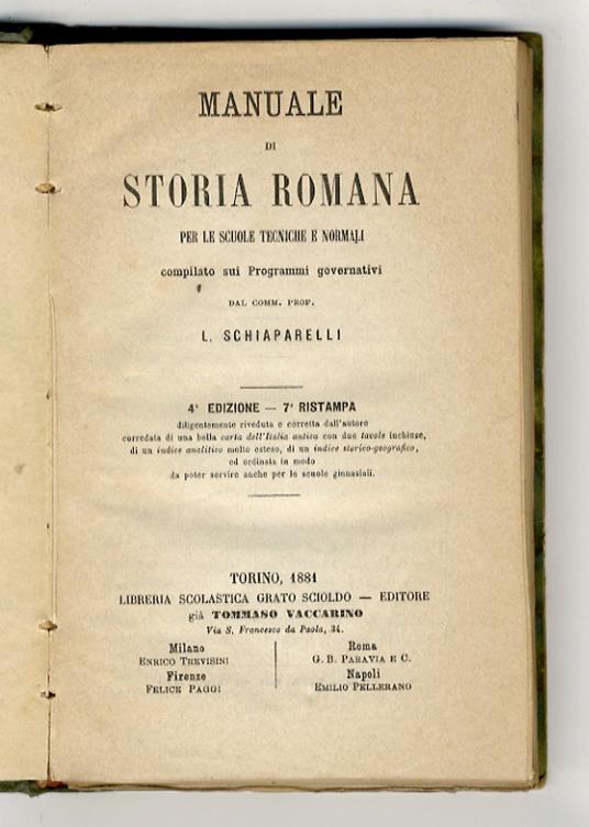 Manuale di storia romana