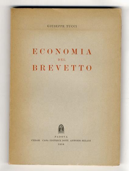 Economia del brevetto - Giuseppe Tucci - copertina