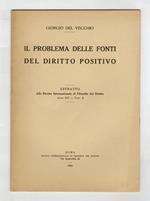 Il problema delle fonti del diritto positivo