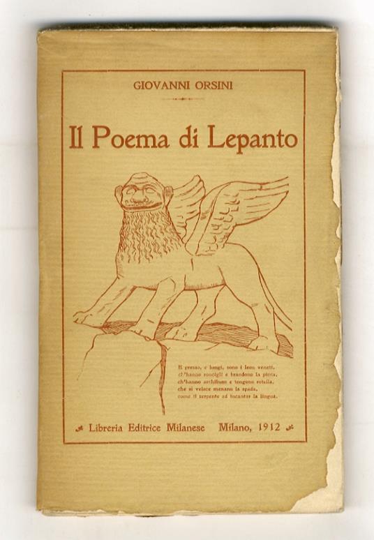 Il Poema di Lepanto - Giovanni Orsini - copertina