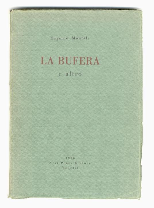 La bufera e altro - Eugenio Montale - copertina