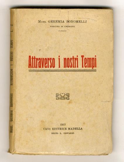 Attraverso i nostri tempi - Geremia Bonomelli - copertina